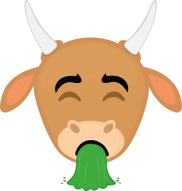 矢头牛卡通吐绿图片下载
