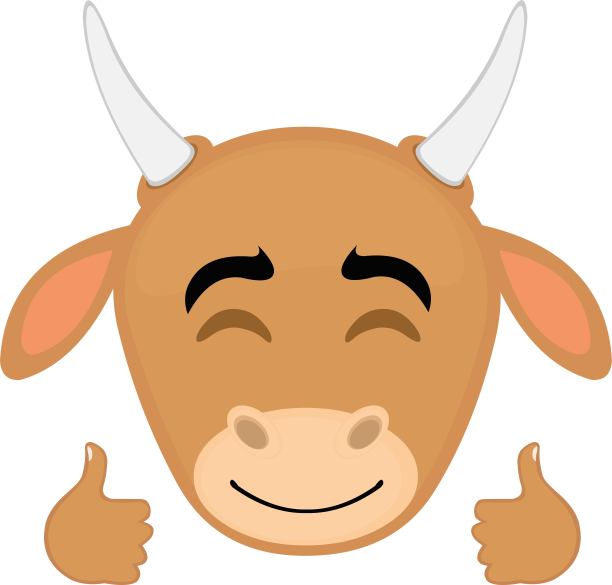 矢头牛双手拇指向上图片下载