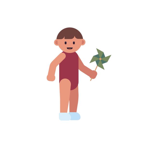 站立式婴儿矢量图图片下载