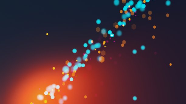 散焦城市夜晚过滤散景抽象背景。三维插图渲染图片下载