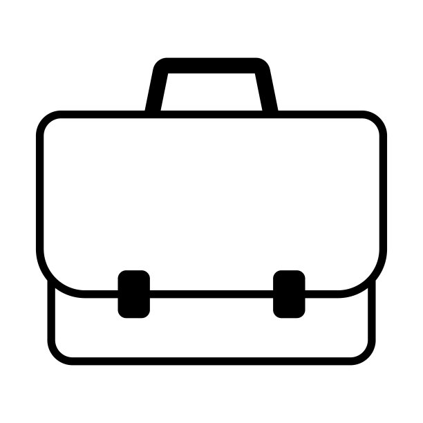 公文包图标。商务包图标。手提箱，组合符号，线性风格象形文字孤立在白色上。图片下载