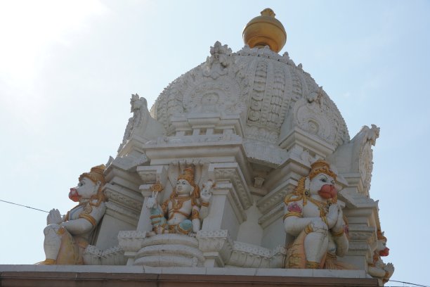 寺庙顶部的创意建筑视图图片下载