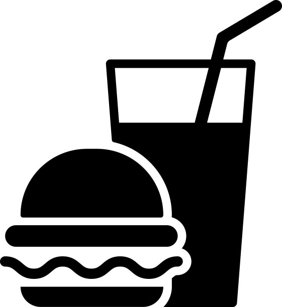 汉堡加软饮料图片下载