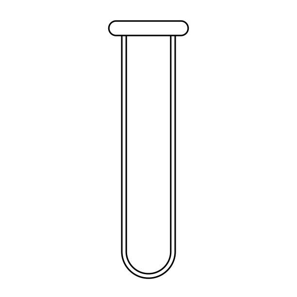 试管透明图标。试管符号设计来自科学图片下载