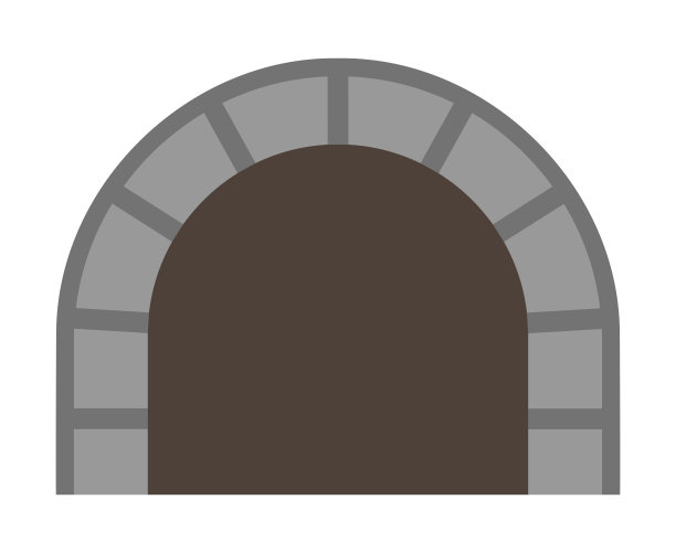 隧道隔离矢量图。图片下载