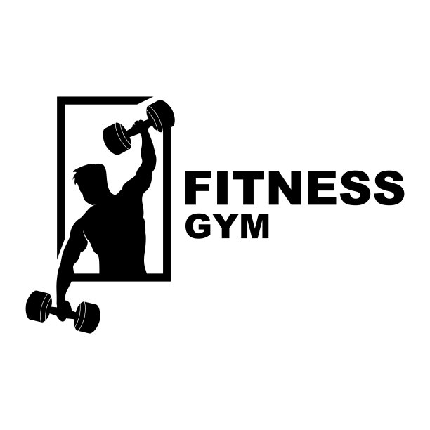 健身房标志，健身标志矢量，适合健身的设计，运动设备，身体健康，身体补充产品品牌图片下载