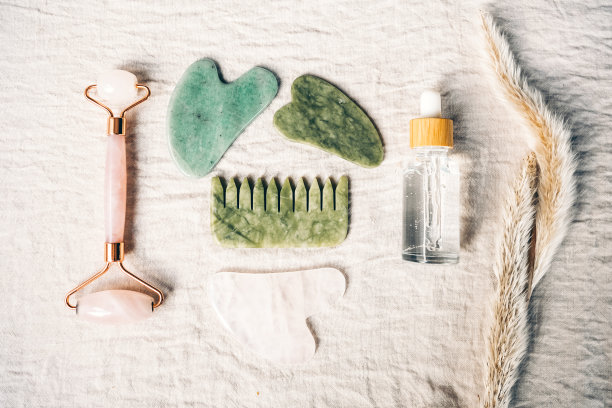 天然石刮沙工具，用于面部针灸按摩图片下载