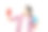 严肃的女孩与可可和闹钟的照片。女孩与可可和闹钟隔离在白色上。图片下载