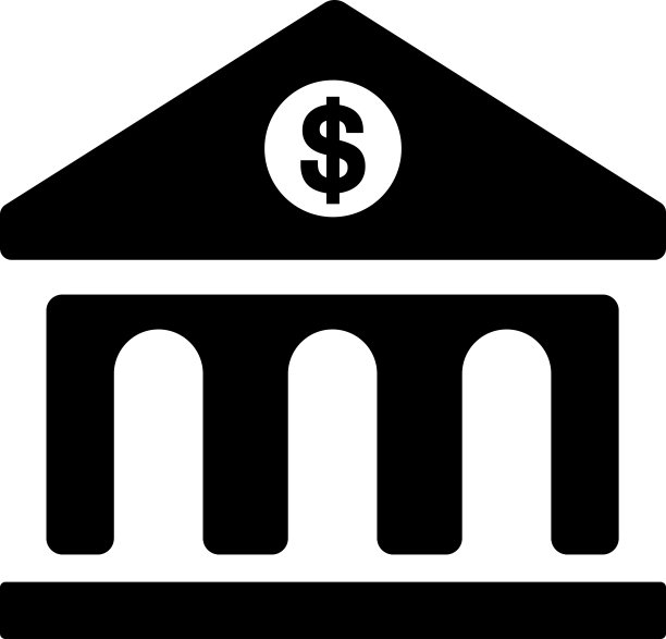 银行建筑图标矢量图片下载