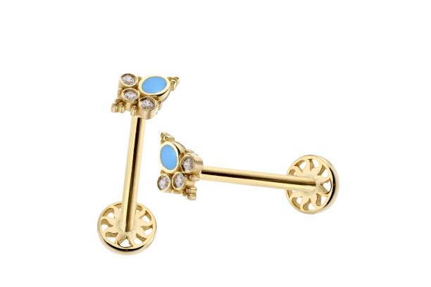 穿洞珠宝耳环和穿洞的脸和身体配件一套。银色的锥和球。铁环或杠铃。矢量金属首饰收集图片下载