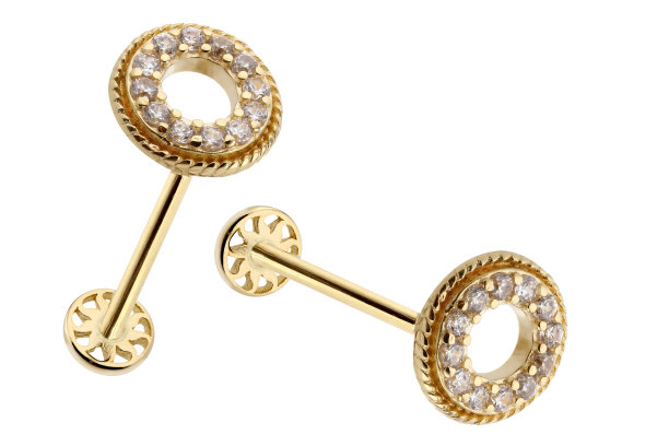 穿洞珠宝耳环和穿洞的脸和身体配件一套。银色的锥和球。铁环或杠铃。矢量金属首饰收集图片下载