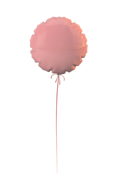 粉红色的气球装饰庆祝。三维渲染图片下载