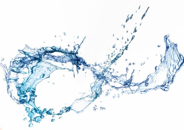 抽象的背景与旋转的蓝色飞溅图片下载