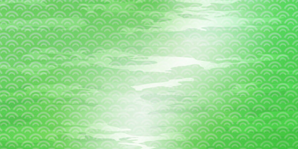 Blue sea wave pattern.　Green background illustration.图片下载