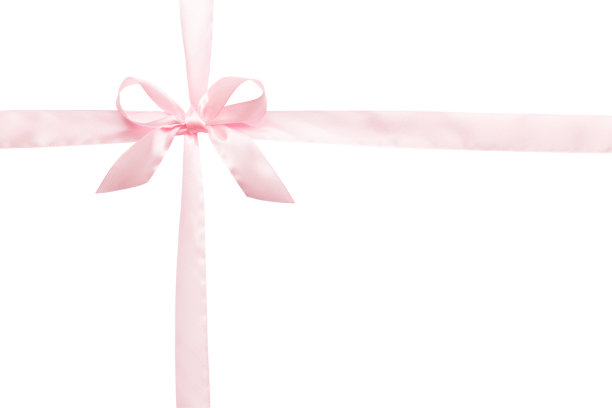红色缎带蝴蝶结孤立在白色背景上。设计空间图片下载