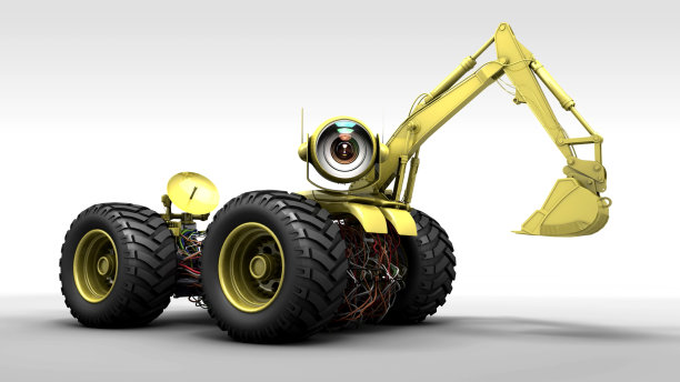 人工智能机器人推土机图片下载