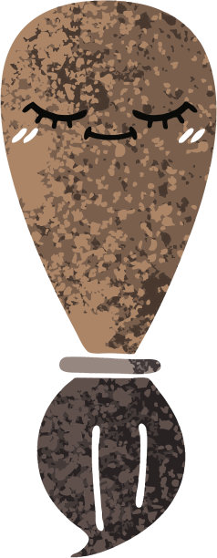 复古插画风格的卡通画笔图片下载