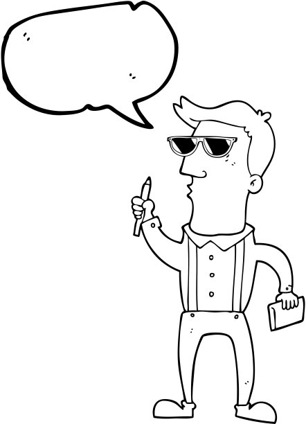 徒手画演讲泡泡卡通人用笔记本图片下载