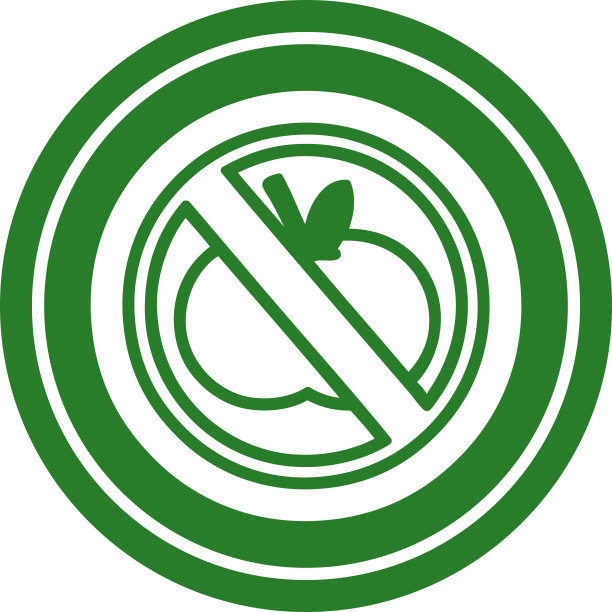 没有健康食品的圆形图标符号图片下载