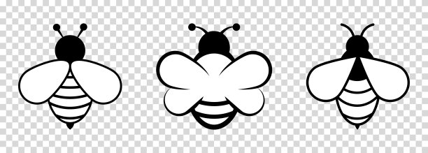 蜜蜂图标集。矢量图图片下载