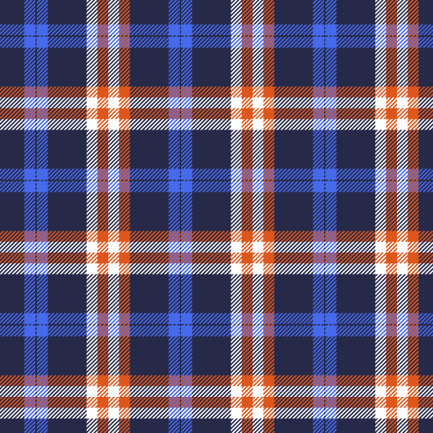 格纹海军蓝橙色图片下载