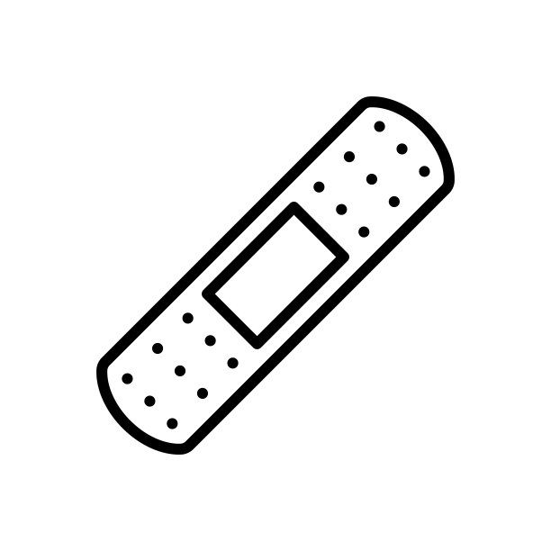 补丁矢量图标。矢量符号在白色背景上孤立的简单风格。原始大小64x64像素。图片下载