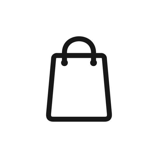 购物袋图标孤立的白色背景图片下载