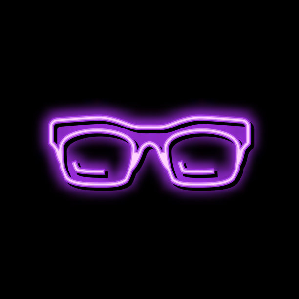 时髦的眼镜框架颜色图标矢量插图图片下载