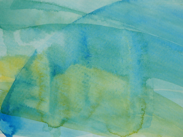 抽象的背景和纹理图案蓝色与黄色和绿色在白色背景上流动图片下载