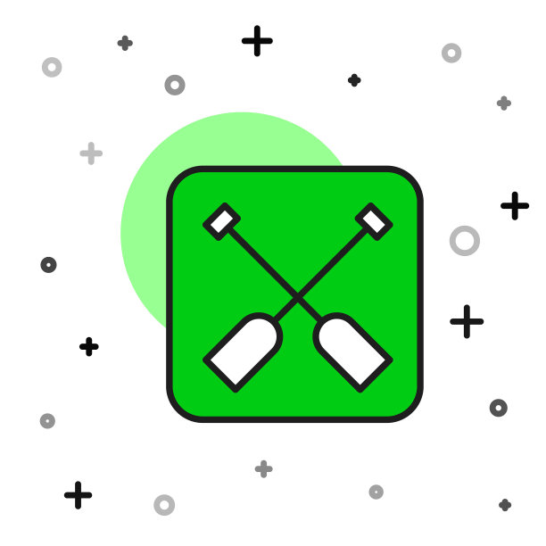 填充轮廓桨图标孤立在白色背景。划桨。向量图片下载