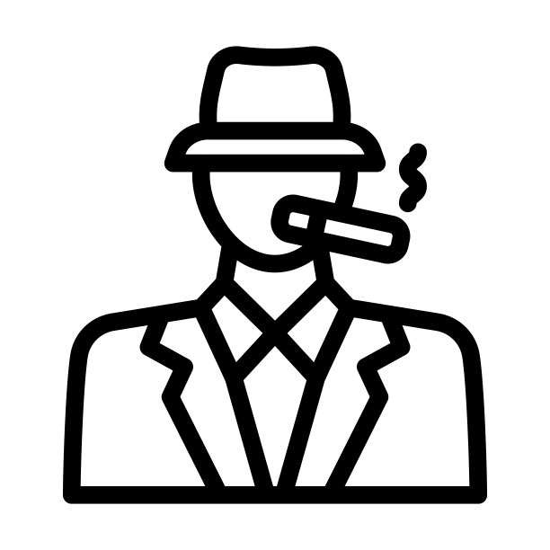 烟枪矢量粗线图标为个人和商业用途。图片下载