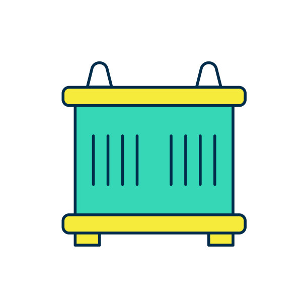 容器图标孤立在白色背景上。起重机吊起装有货物的集装箱。向量图片下载