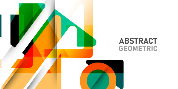 矢量插图的现代几何设计彩色抽象背景图片下载