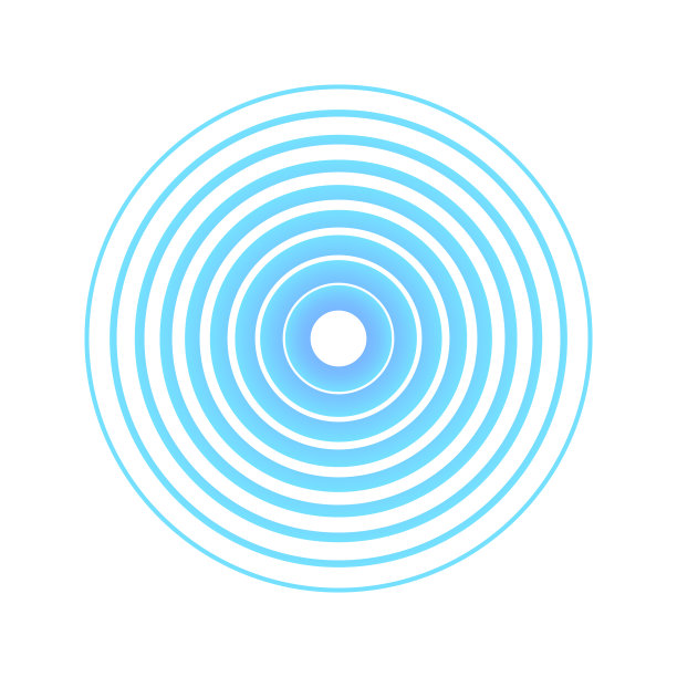 同心圆。圆心相同的圆。矢量图图片下载