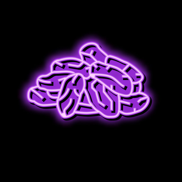 葡萄干干果颜色图标矢量插图图片下载