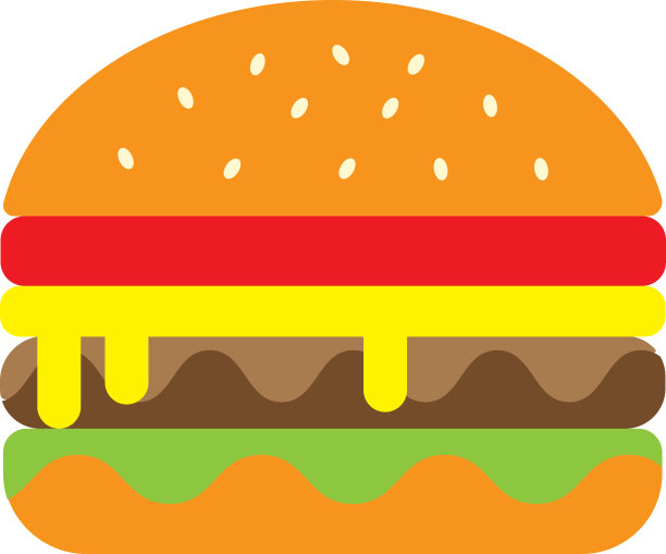 汉堡，蔬菜，热狗，面包图标矢量图片下载