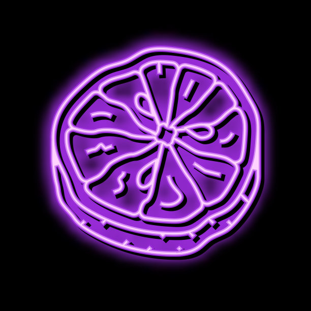 柠檬果干颜色图标矢量插图图片下载