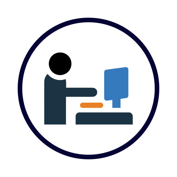 工作，办公室，桌子，人，电脑，办公室工作站图标图片下载