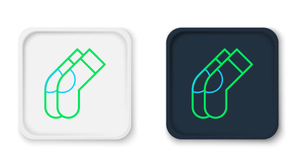 线袜子图标孤立在白色背景。彩色轮廓概念。向量图片下载