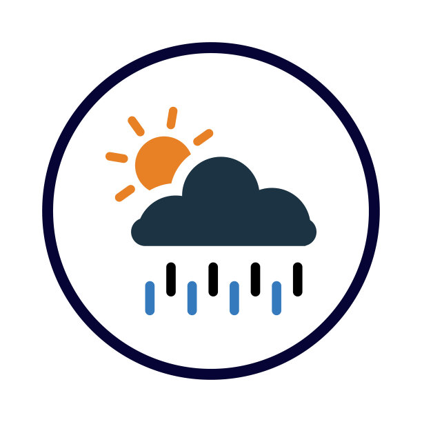 太阳，云，雨，天气图标图片下载