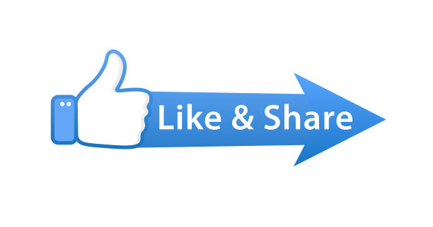 喜欢和分享图标。平面风格的社会符号。竖起大拇指。现代圆形标签与大拇指图标。网站和社交网络的横幅。矢量图图片下载