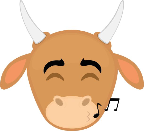 矢量头牛哨子音符图片下载