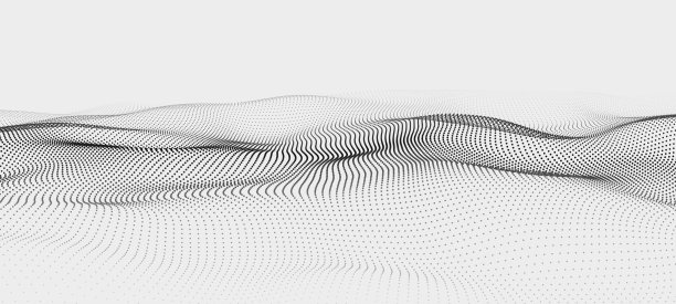 抽象的白色背景的移动点。矢量三维插图。图片下载