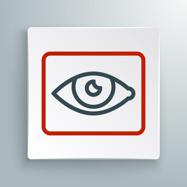 红线红眼效果图标孤立在白色背景上。眼睛发红。眼睛发炎。彩色轮廓概念。向量图片下载