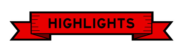 彩带标签旗帜与字高光在白色背景上的红色图片下载