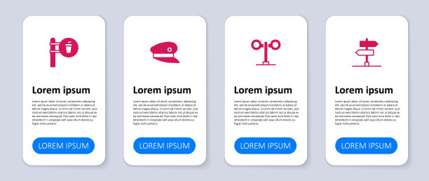 设置道路交通标志、车灯、司机帽及咖啡厅、餐厅位置。业务信息图模板。向量图片下载