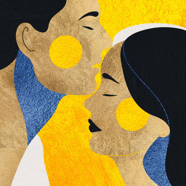 浪漫情侣肖像图片下载