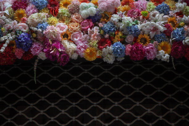 塑料花和铁幕图片下载