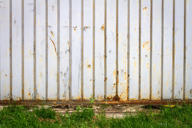 旧金属仓库墙图片下载