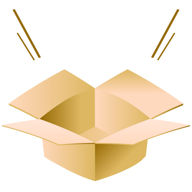 打开纸箱矢量插图集图片下载